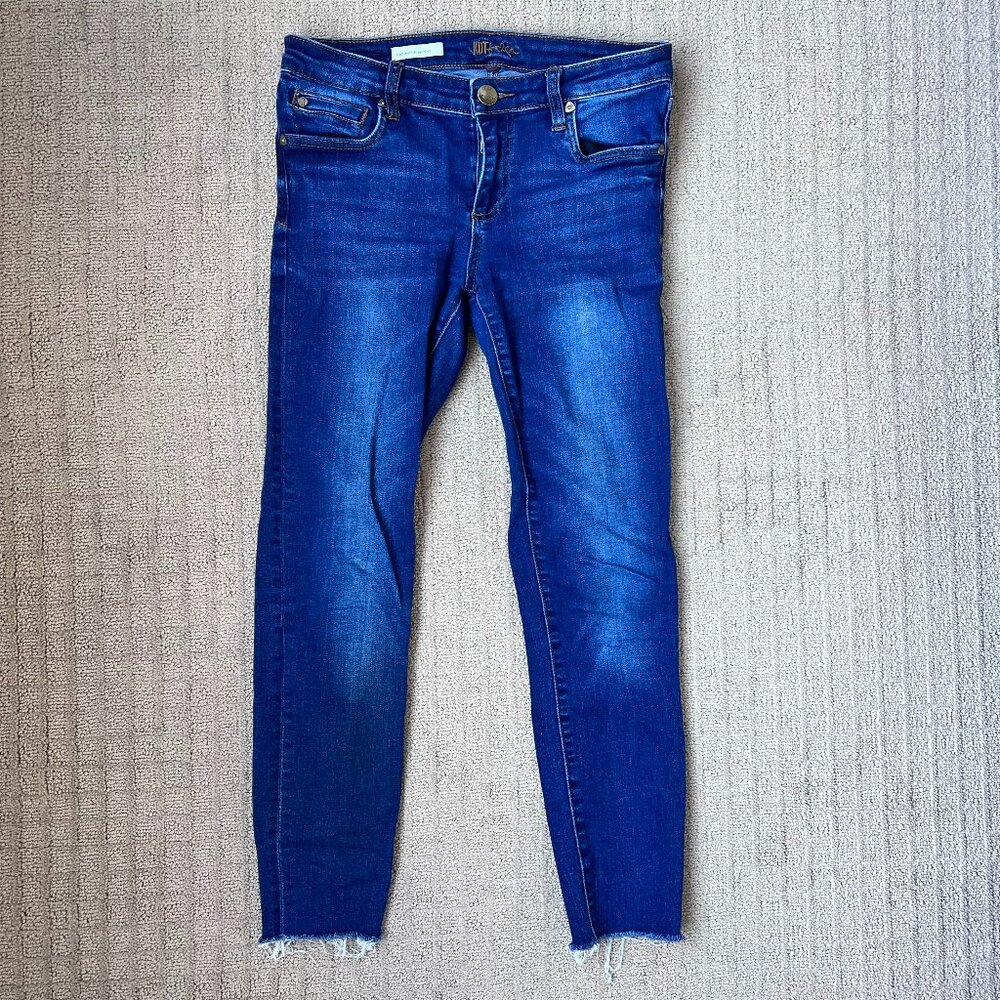 KUT | Toothpick Skinny Stretch Jeans with Unfinished Hem - Size 4S